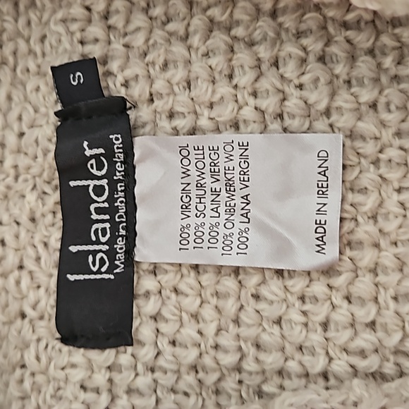 Islander Dublin Ireland 100% Virgin Wool LS shawl collar cardigan - Picture 8 of 9